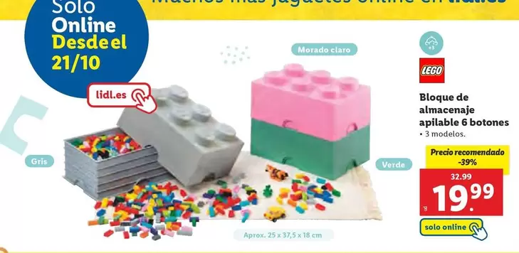 Oferta de LEGO - Bloque De Almecaje Aplicable 6 Bootnes por 19,99€ en Lidl