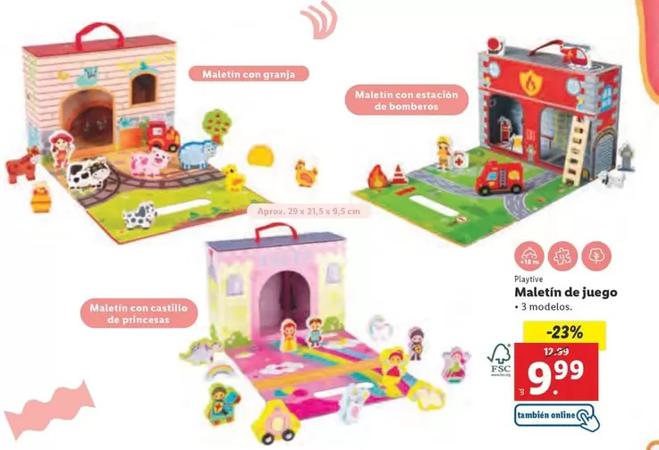 Oferta de Playtive - Maletin De Juego por 9,99€ en Lidl