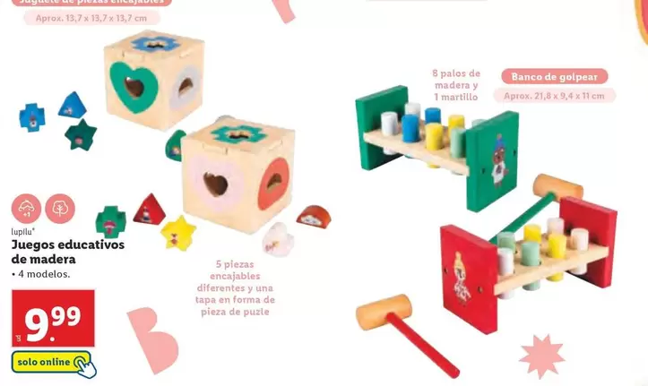 Oferta de Lupilu - Juegos Educativos De Madera por 9,99€ en Lidl