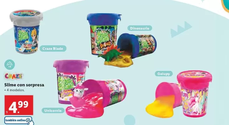 Oferta de Craze - Slime Con Sorpresa por 4,99€ en Lidl