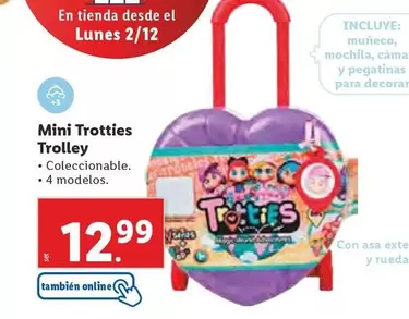 Oferta de Mini Trotties Trolley por 12,99€ en Lidl