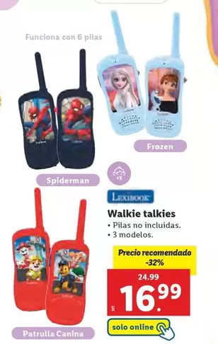 Oferta de Walkie Talkies por 16,99€ en Lidl