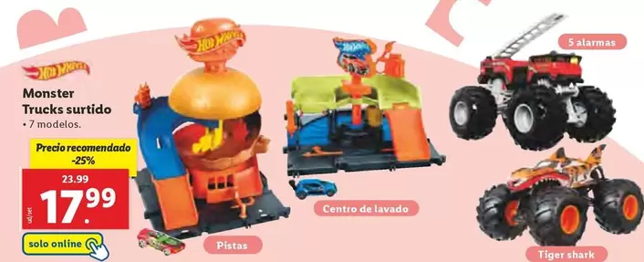 Oferta de Hot Wheels - Monster Trucks Surtido por 17,99€ en Lidl