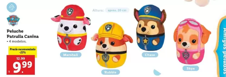 Oferta de Patrulla Canina - Peluche por 9,99€ en Lidl