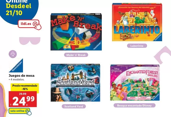 Oferta de Ravensburger - Juegos De Mesa por 24,99€ en Lidl