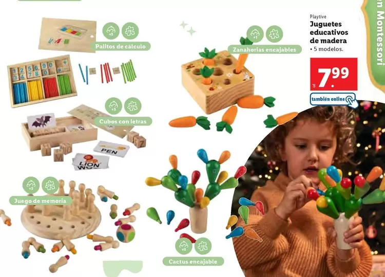 Oferta de Playtive - Juguetes Educativos De Madera por 7,99€ en Lidl