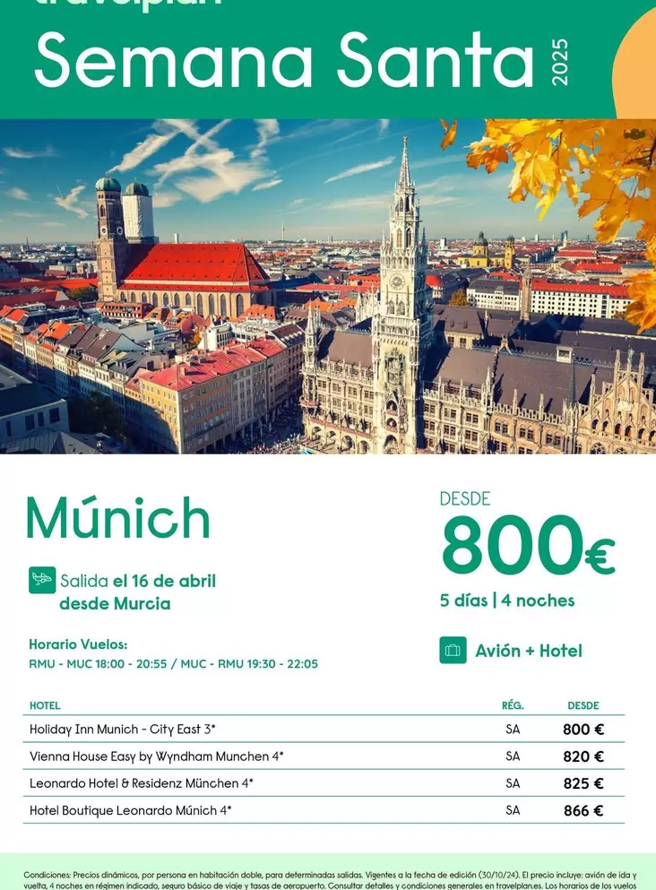 Oferta de Abril - Semana Santa 50Mjunch en Travelplan