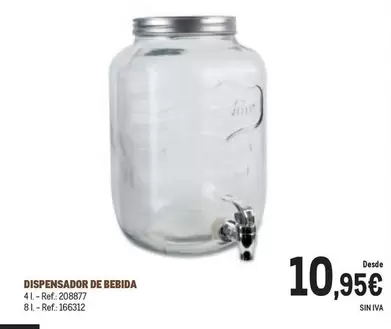 Oferta de Dispensador De Bebida por 10,95€ en Makro