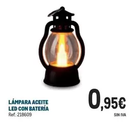 Oferta de Lampara Aceite Led Con Batería por 0,95€ en Makro