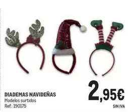 Oferta de Diademas Navideñas por 2,95€ en Makro