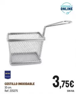 Oferta de Metro Chef - Cestillo Inoxidable por 3,75€ en Makro