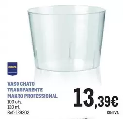 Oferta de Makro - Vaso Chato Transparente por 13,39€ en Makro