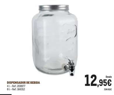 Oferta de Dispensador De Bebida por 12,95€ en Makro