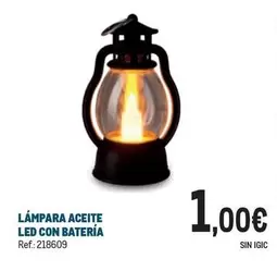 Oferta de Lampara Aceite Led Con Batería por 1€ en Makro