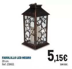 Oferta de Farolillo Led Negro por 5,15€ en Makro