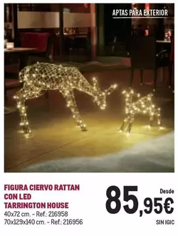 Oferta de Tarrington - Figura Ciervo Rattan Con Led por 85,95€ en Makro