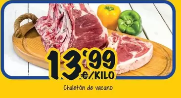 Oferta de Chuletón De Vacuno por 13,99€ en Cash Fresh