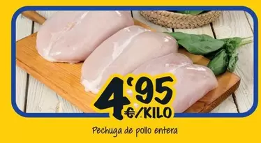 Oferta de Pechuga De Pollo Entera por 4,95€ en Cash Fresh