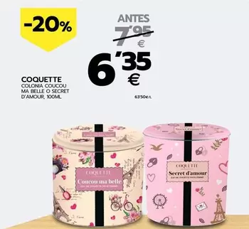 Oferta de Coquette - Colonia Coucou Ma  Belle Secret D'Amour por 6,35€ en BM Supermercados