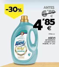 Oferta de Asevi - Detergente Liquido Max Higiene por 4,85€ en BM Supermercados