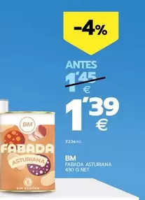 Oferta de Bm - Fabada Asturiana por 1,39€ en BM Supermercados