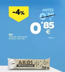 Oferta de Bm - Aros De Chocolate Blanco por 0,85€ en BM Supermercados