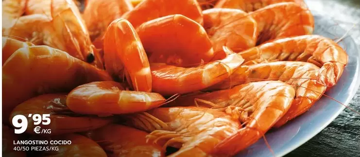 Oferta de Langostino Cocido por 9,95€ en BM Supermercados