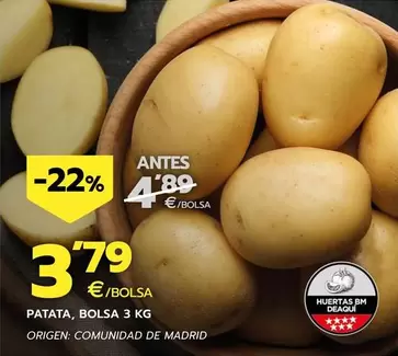 Oferta de Patata por 3,79€ en BM Supermercados