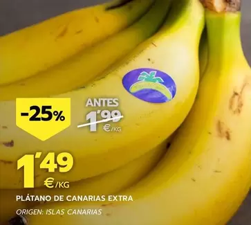 Oferta de Platano De Canarias Extra por 1,49€ en BM Supermercados