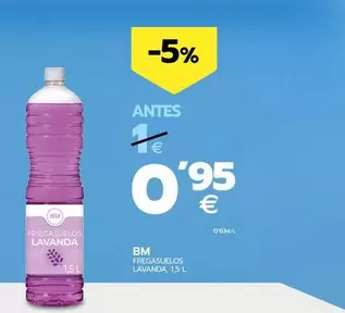 Oferta de Bm - Fregasuelos Lavanda por 0,95€ en BM Supermercados