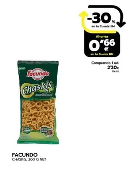 Oferta de Facundo - Chaskis por 2,2€ en BM Supermercados