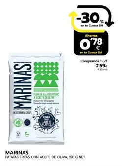 Oferta de Marinas - Patatas Fritas Con Aceite De Oliva por 2,59€ en BM Supermercados