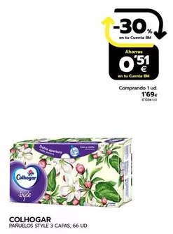 Oferta de Colhogar - Panuelos Style 3 Capas por 1,69€ en BM Supermercados