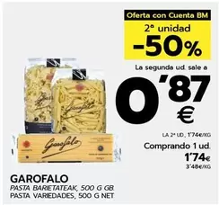 Oferta de Garofalo - Pasta Variedades por 1,74€ en BM Supermercados