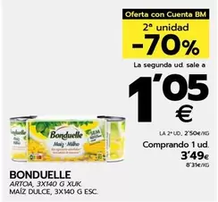 Oferta de Bonduelle - Maiz Dulce por 3,49€ en BM Supermercados