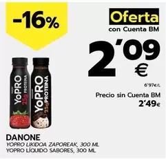 Oferta de Danone - Yopro Liquido Sabores por 2,49€ en BM Supermercados