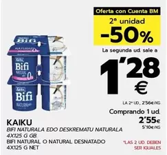 Oferta de Kaiku - Bifi Natural O Natural Desnatado por 2,55€ en BM Supermercados