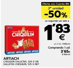 Oferta de Artiach - Galletas Chiquilin por 3,65€ en BM Supermercados