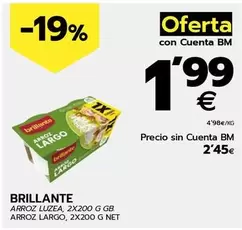 Oferta de Brillante - Arroz Largo por 2,45€ en BM Supermercados