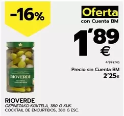 Oferta de Rioverde - Ococktail De Encurtidos por 2,25€ en BM Supermercados