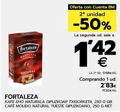 Oferta de Fortaleza - Cafe Molido Natural Tueste Gipuzkoano por 2,83€ en BM Supermercados