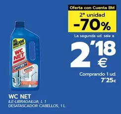 Oferta de WC Net - Desatascador Cabellios por 7,25€ en BM Supermercados