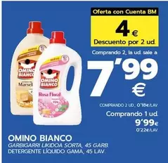 Oferta de Omino Bianco - Detergente Liquido Gama  por 9,99€ en BM Supermercados