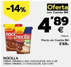 Oferta de Nocilla - Crema Original O Chocoleche por 5,69€ en BM Supermercados