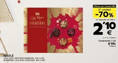 Oferta de Nestlé - Bombones Caja Roja Creations  por 6,99€ en BM Supermercados