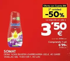 Oferta de Somat - Vajillas Gel Todo En 1  por 6,99€ en BM Supermercados