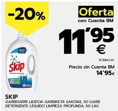 Oferta de Bm - Detergente Liquido Limpieza Profunda por 14,95€ en BM Supermercados