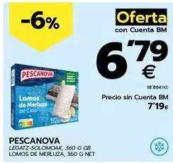 Oferta de Pescanova - Lomos De Merluza por 7,19€ en BM Supermercados