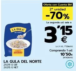 Oferta de La Gula del Norte - 2x215 G por 10,5€ en BM Supermercados