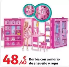 Oferta de Barbie -  Con Armario De Ensueno Y Ropa por 48,4€ en Alcampo